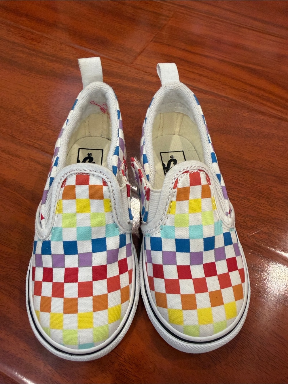 Vans Kids Rainbow Check Slip-On Sneakers - Multi color